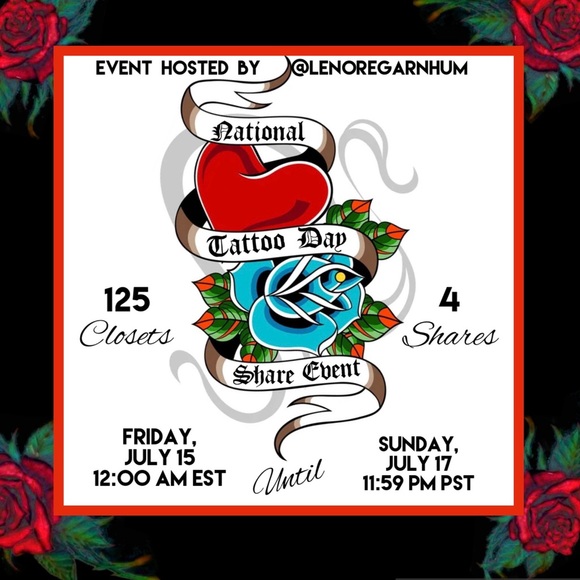 Please like new listing for final roster🌹..
  National Tattoo Day Share Event - Picture 3 of 15